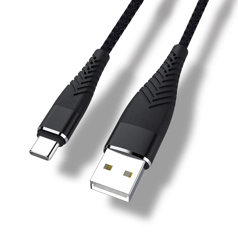 1 м, 2 м, 3 м, USB зарядное устройство, зарядный кабель type-c для samsung galaxy S8, S9 Plus, Note 9, huawei, Xiaomi Mi, 8, длинный провод, зарядный кабель type-C - Цвет: black