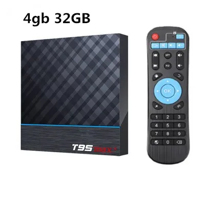 4GB 32GB T95 MAX PLUS Amlogic S905X3 ОС Android 9,0 Смарт ТВ приставка 2.4G5G двойной Wifi Bluetooth 4,0 ТВ приставка Четырехъядерный 4k HD видео медиаплеер - Цвет: 4GB 32GB