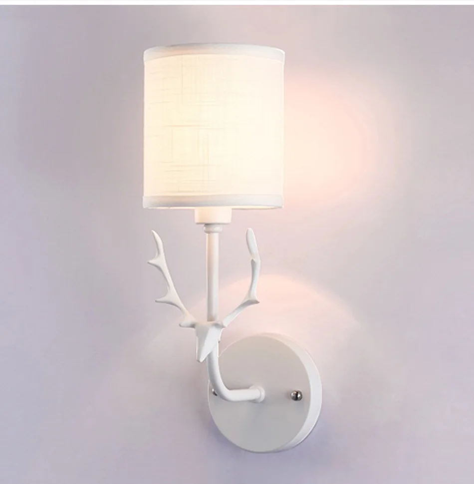 White Black Bedside Wall Lamps For Bedroom Stair Home Night Lighting LED E27 Modern Sconces Wall Lamp Indoor Lights Fixtures  (9)