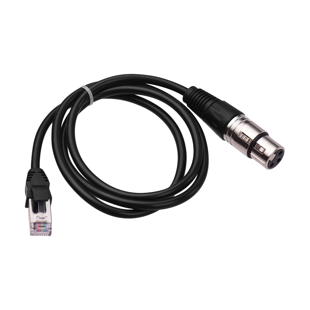 RJ45 мужской сетевой разъем для 3-Pin Mini XLR Женский удлинитель DMX512 кабель для сцен и студий кабели провода серебро Цвет