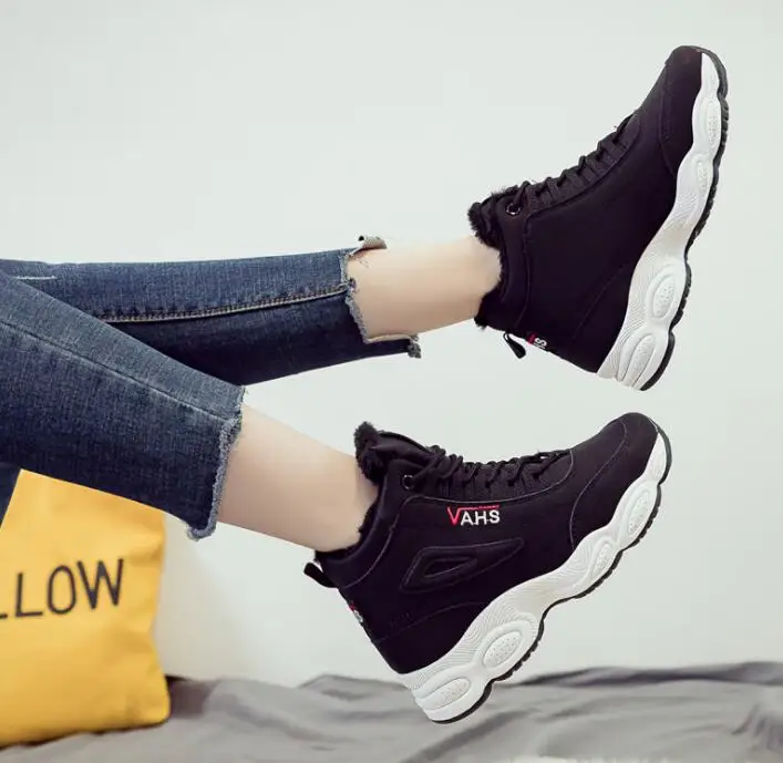 NEW winter new women's ankle casual board shoes fashion High-top running shoes keep warm sneakers girl's shoes new Martin boots