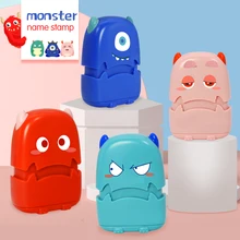 Timbre personnalisé de bricolage pour nom de bébé à faire soi même, sceau pour vêtements d'enfant et d'étudiant, chapitre pas facile à décolorer, sécurité, jouet mignon en forme de monstre pour cadeau,