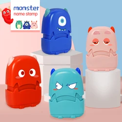 Nombre del bebé sello personalizado regalo para los niños sello estudiante ropa capítulo no se descolora fácilmente seguridad lindo monstruos de juguete