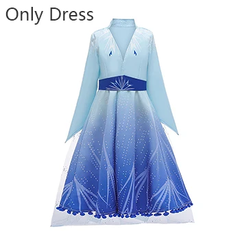 Snow Fairy Elsa Anna Girls Dress Cosplay Costume Girls Princess Dresses For Mesh Casual Festival Party Fantasy Baby Girl Dresses - Цвет: as the picture