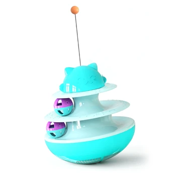 

Cat Toy Roller Toys Towers Tracks Roller with Ball Interactive Kitten Fun Mental Physical Exercise Puzzle Toys