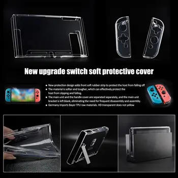 

New Nintend Switch Crystal Shell Case Dockable Clear Transparent Protective Cover for Nintendo Switch Nintendoswitch Accessories