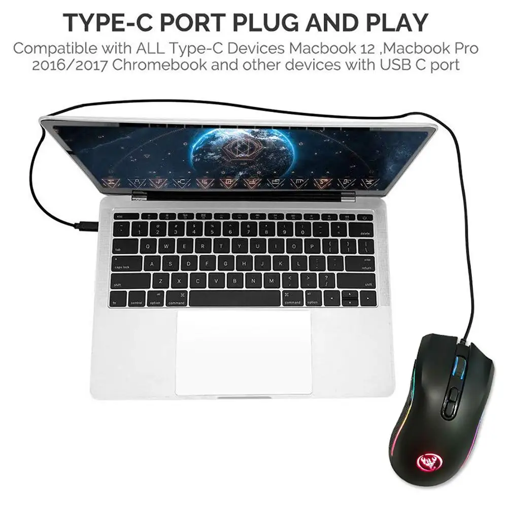 Новая USB C игровая мышь для макросъемки программируемая подсветка высокого класса RGB Marquee игровая проводная мышь для ПК системы# N