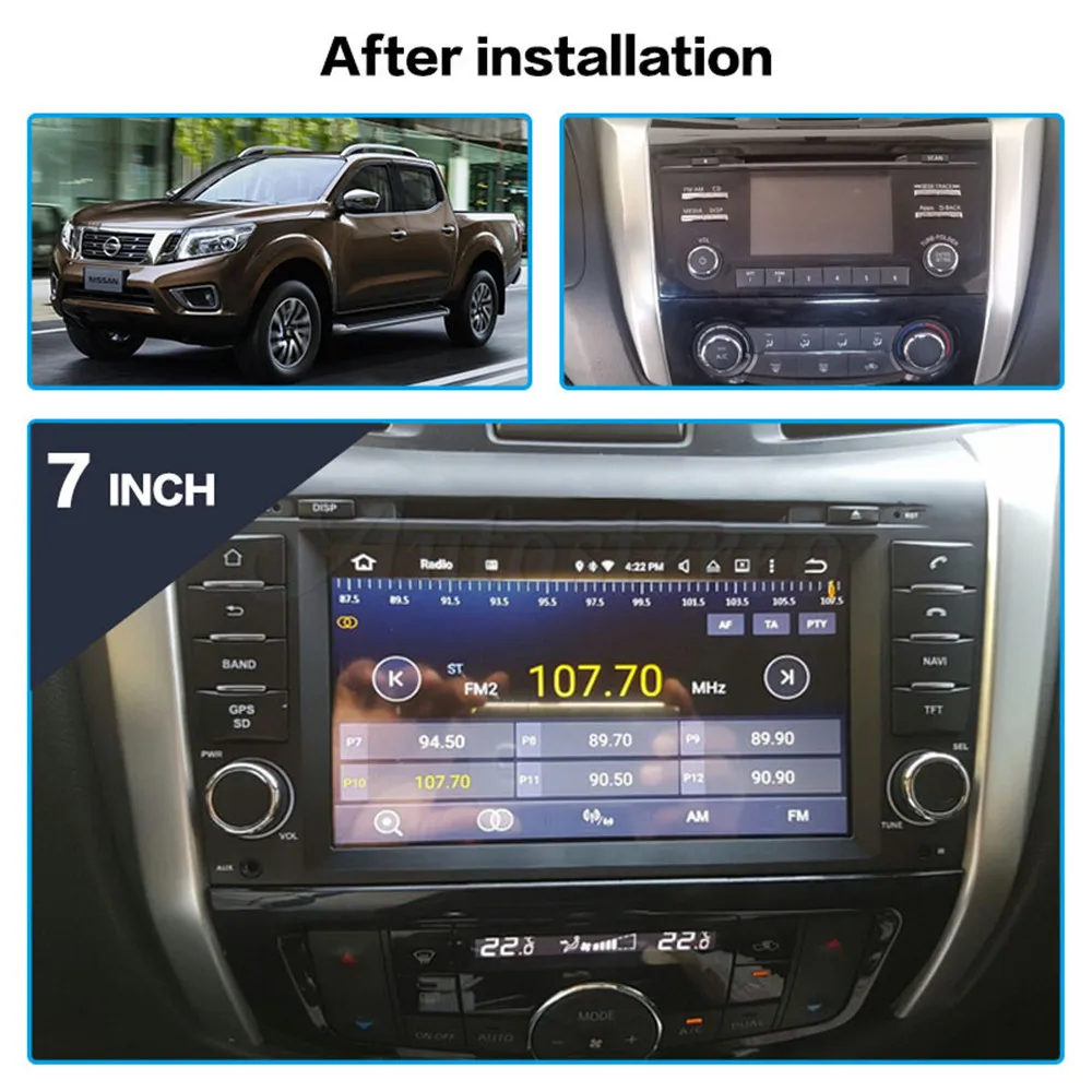 Perfect Android 9 PX5/6 DSP Car GPS Navigation DVD Player Radio For NISSAN NP300 Navara Terra Headunit SatNav multimedia player recorder 1