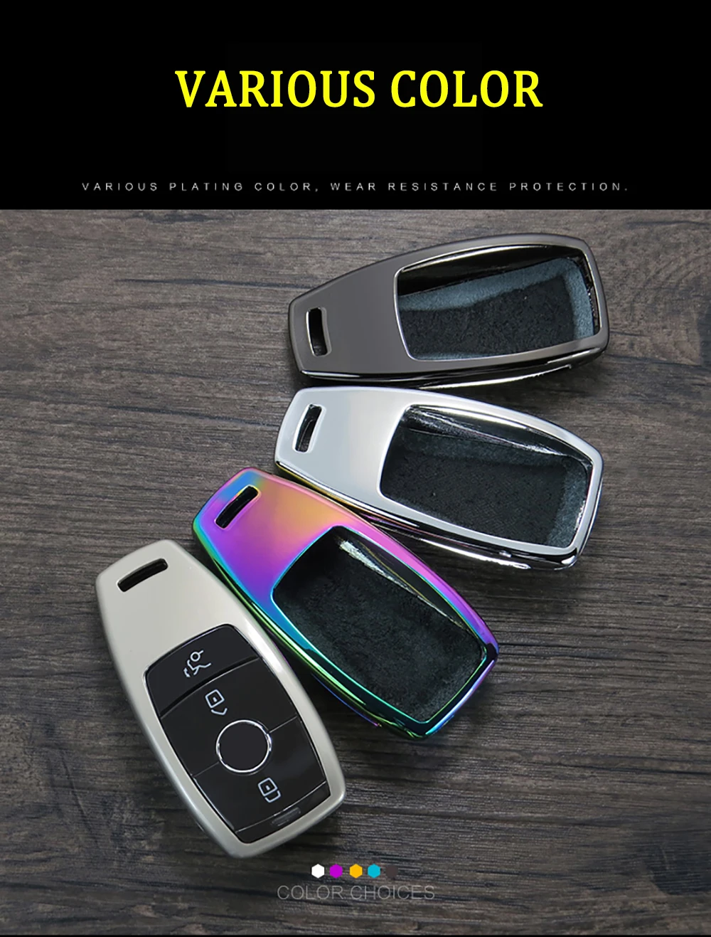 Zinc Alloy Car Key Cover Case Shell Bag Protective Key Ring For Mercedes Benz E Class W213 S class Accessories