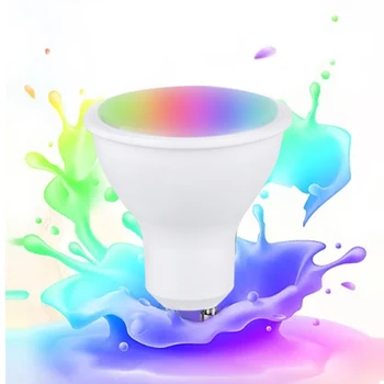 

Dimmable RGB LED Lamp 10W GU10 220V 110V 16 Color Changeable with IR Remote Controller Christmas Decorative Lighting RGB Bulb