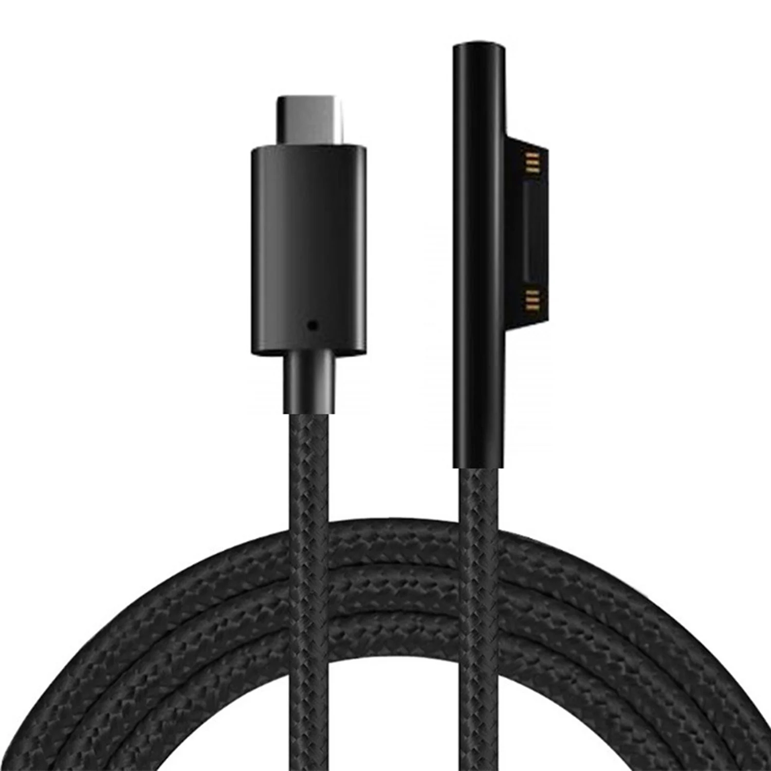 Style A Besegad 1,5 м 15 в черный нейлоновый тканый usb type-C источник питания зарядный кабель-адаптер для microsoft Surface Pro 6 5 4 3 - Цвет: Style A