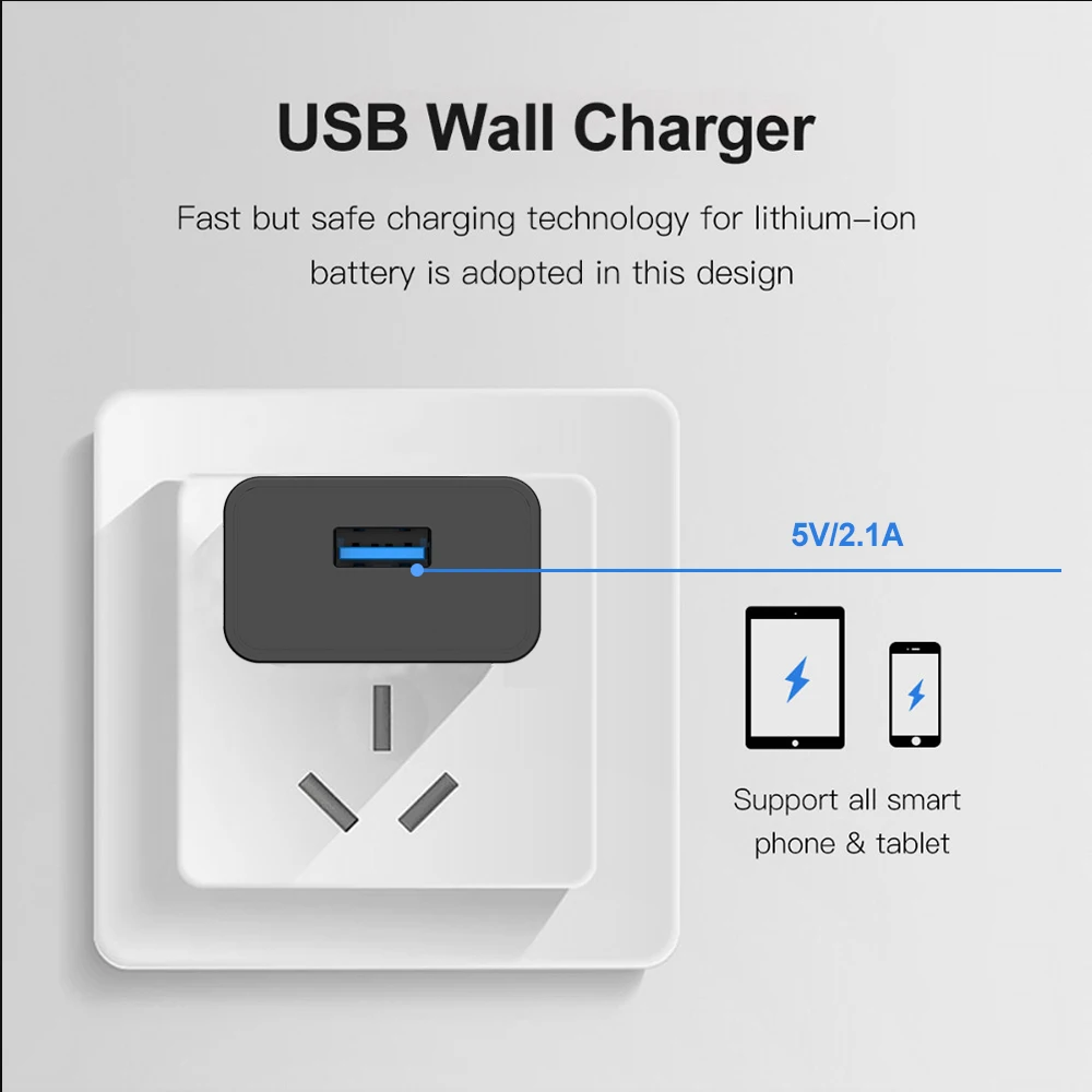PHOMAX USB зарядное устройство 2.1A Универсальное портативное дорожное настенное для
