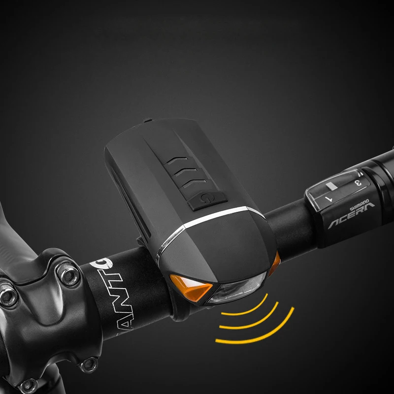 ROCKBROS USB Перезаряжаемый велосипедный фонарь 350 люмен светодиодный велосипедный фонарь для велосипеда беспроводной сигнал поворота велосипедный фонарь 120дБ велосипедный Звонок
