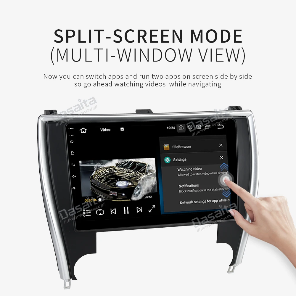 Perfect Dasaita Android 9.0 Car Multimedia Stereo for Toyota Camry US Version 2015 2016 2017 with 10.2" IPS Multi Screen Radio GPS MP3 4