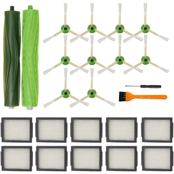 

Replacement Parts for IRobot Roomba I & E Series I7 I7+ I8 I3 I6+ Plus E5 E6 E7 Vacuum Filter, Side Brush, Rubber Brush