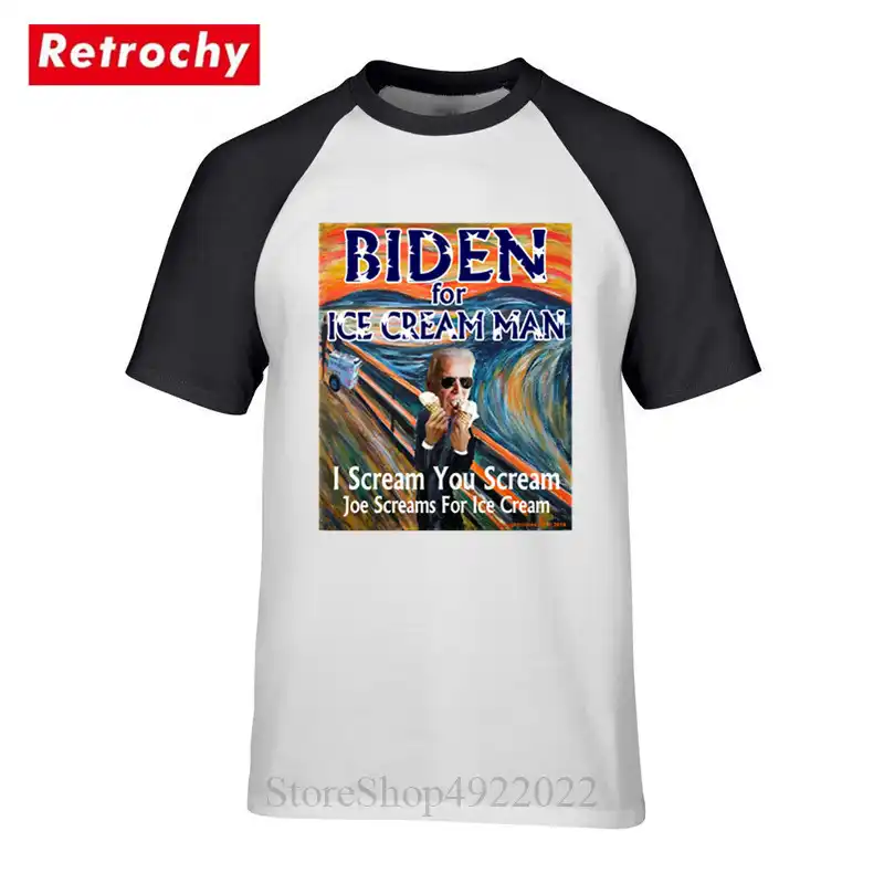 Biden For Ice Cream Man Funny Poster T Shirt Joe Biden For President 2020 T Shirt Anti Trump Cheap Tshirt Men S 100 Cotton Tees Aliexpress