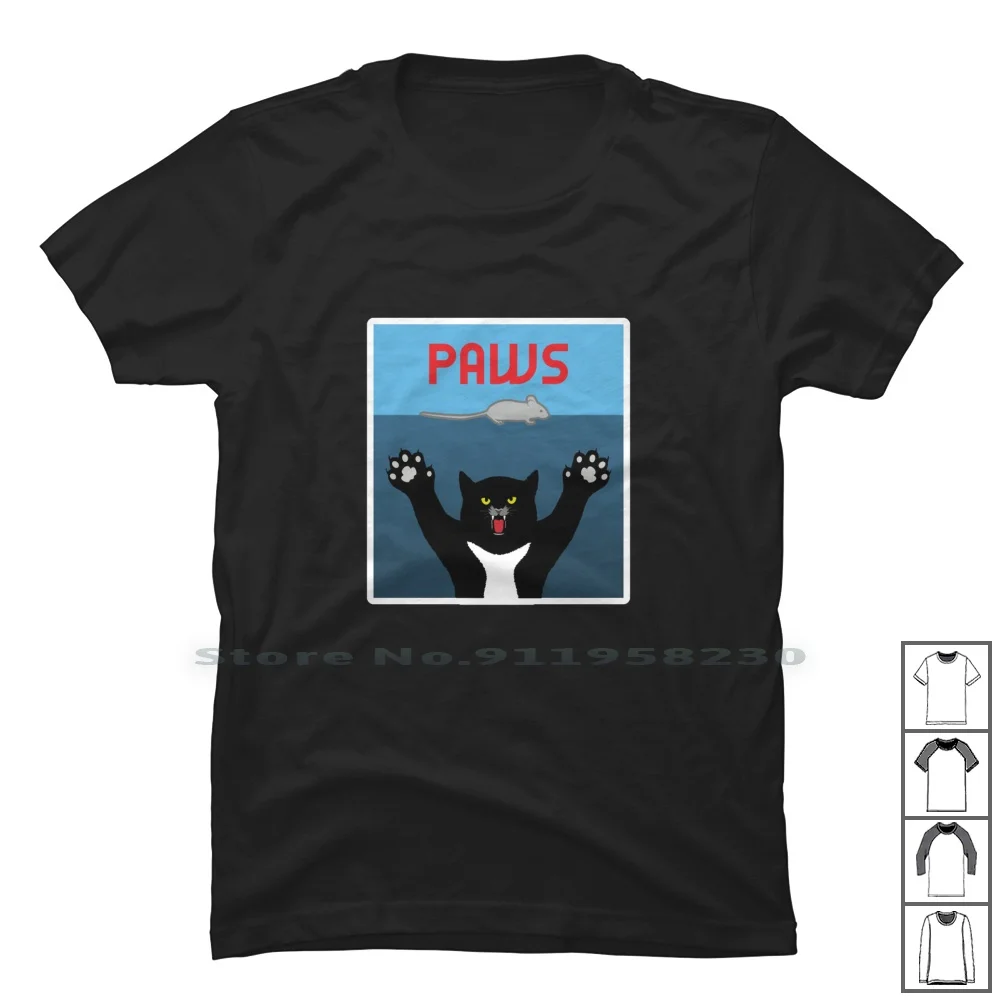 Paws Cats Shirt Purr Kitten Pets Parody T Shirt 100% Cotone Parody Kitten Purr Pets Paws Ten Rod Pet Paw Hi