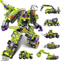 6 в 1 создатель трансформации войны Робот городской инженерный автомобиль, совместимый с enleten Devastator фигурка игрушки для детей Подарки