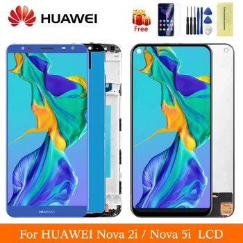 

Original Nova 2i LCD For Huawei Mate 10 Lite Display Touch Screen With Frame For Huawei Nova 5i Sceen Digitizer Assembly Parts
