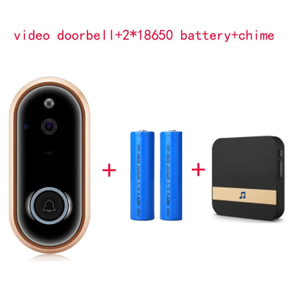All include A-ZONE беспроводной дверной звонок камера 1080P видеодомофон ночное видение PIR детектор движения умный Wifi наружный дверной звонок с камерой - Цвет: All include