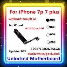 Заводская Разблокировка для iphone 7p 7plus материнская плата с/без Touch ID 32 ГБ/128 ГБ/256 ГБ, для iphone 7plus материнская плата