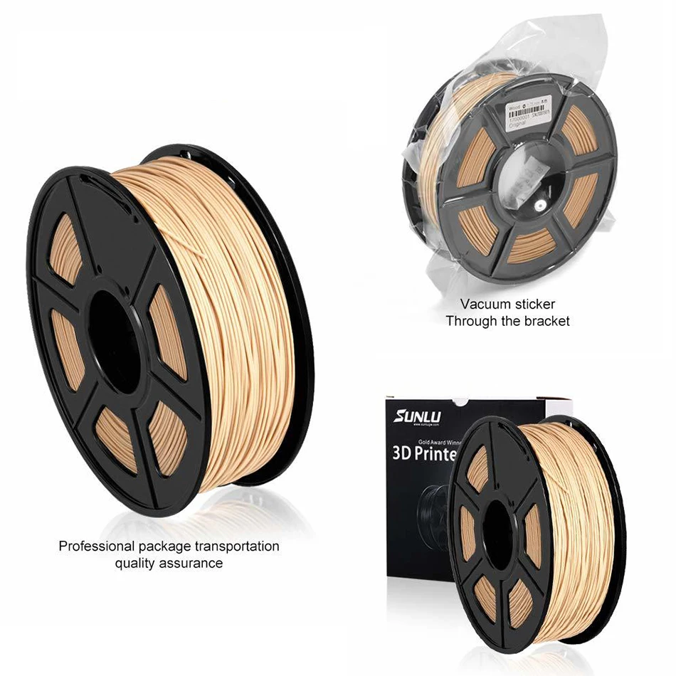 3D-принтеры древесного волокна и полимолочной кислоты нити не образующая пузырей сублимации поставки древесного волокна нити 1,75 мм 1 кг с катушкой