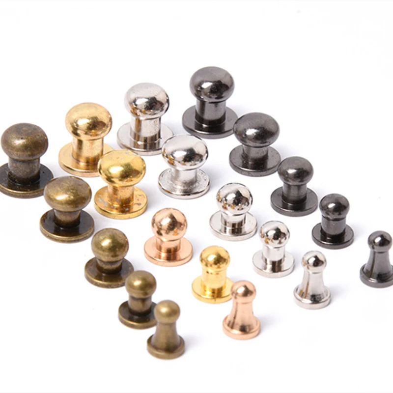 40Sets Metal Zinc Alloy Knob Screw Rivets DIY Crafts Leather Product
