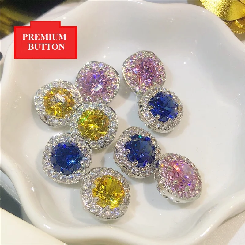 100PCS Crystal Upholstery Buttons 30 Mm Clear Crystal Buttons Imitate  Diamond Buttons With Metal Loop For DIY Sewing - AliExpress