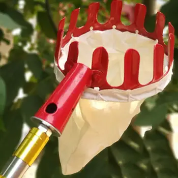 

Fruit Picker Red Metal Hand Tool Device Hardware Farm Pruning Tools Fruit Catcher Collector Without Pole Gardening Yard