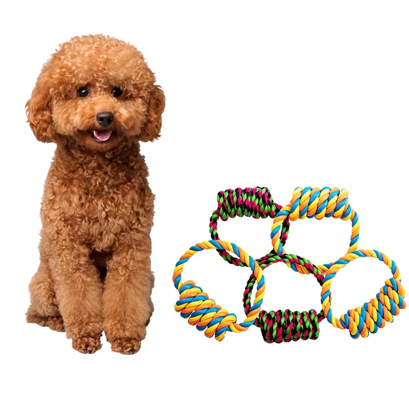 Новое поступление, игрушка для жевания домашних животных, цветная молярная хлопковая веревка, молярная палочка для собак, интерактивный тренировочный инструмент