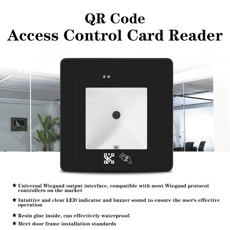 

Smart QR Code Reader Fast Speed Recognize 2D Barcode Scanner Proximity Card Reader For Access Control System