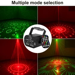 Lumière de scène Disco LED 60 motifs, Rechargeable USB, lampe de Projection Laser rvb, contrôleur sans fil, effets, fête DJ KTV Ball 