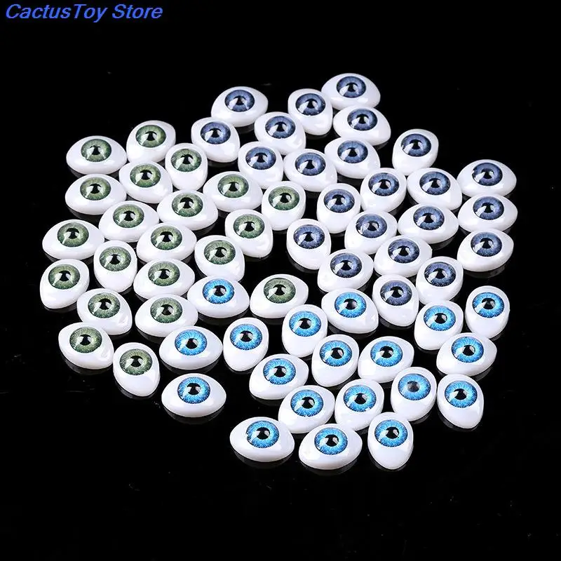 10pcs/pack Plastic Doll Safety Eyes Animal Toy Puppet Making DIY Craft Doll Accessories 7mm 8mm 10mm 12mm Random Color