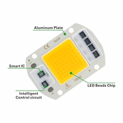 2022NEW 110V 220V LED Chip 10W 20W 30W 50W COB Chip No Need Driver LED Lamp Beads for Flood Light Spotlight Lampada DIY Lighting