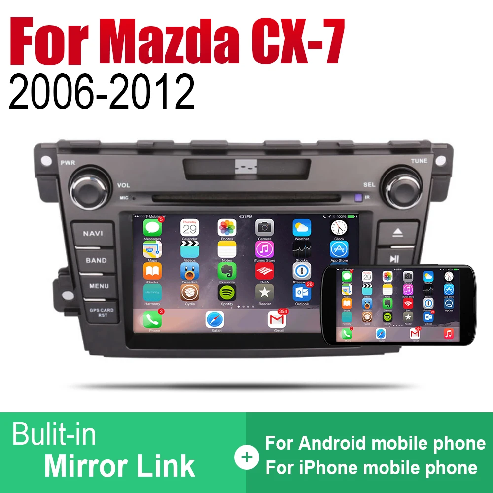 ZaiXi Авто Радио 2 Din Автомобильный dvd-плеер на основе Android для Mazda CX-7 2006~ 2012 gps Навигация BT Wifi карта мультимедийная система стерео