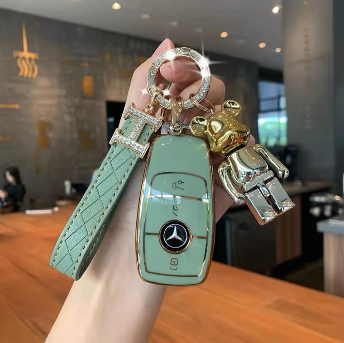 Cover Chiave/telecomando per Mercedes Benz si applica a GLC/GLK/ML300 W205 E200 GLC260 C300 10 Cover Chiave/telecomando per Mercedes Benz si applica a GLC/GLK/ML300 W205 E200 GLC260 C300 - He1302595fe04422084376abe5ad19bdbi