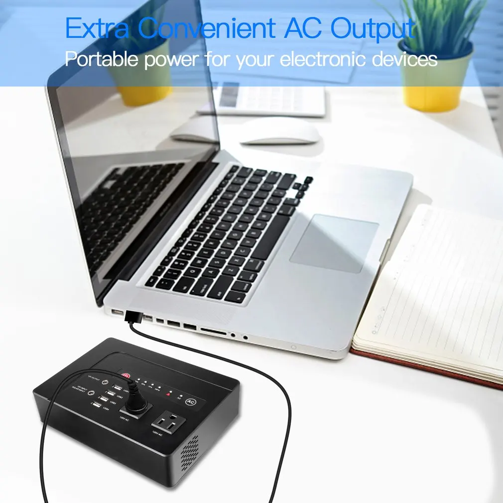  39600mAh Portable Power Bank Lithium Power Supply with 4-USB Ports & 2-AC Outlets & DC outlet for L