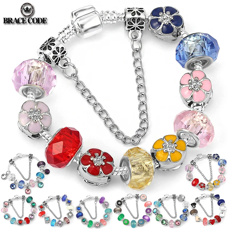 

European American Cross-border Sources DIY Color Beaded Bracelet Foreign Trade Fashion Fine Bracelet Female Brand Bracelet Gifts