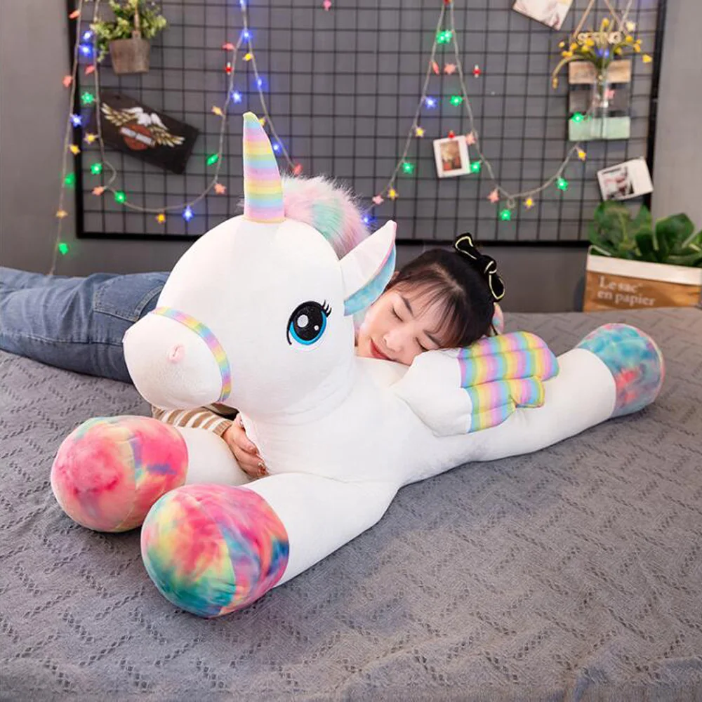 

Unicorn Lie Style Doll Cute Children Plush Stuffed Toy For Girl Birthday Gift Sleeping Pillow