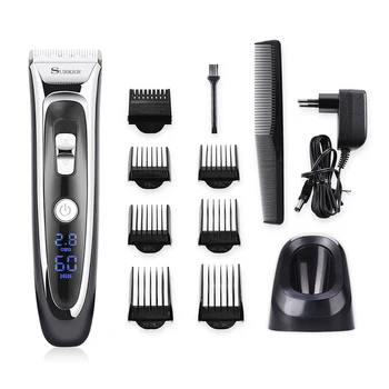

Professional Hair Trimmer for Men Rechargeable Electric Hair Clipper with Limit Combs Length Adjustable Ceramic Blade 35