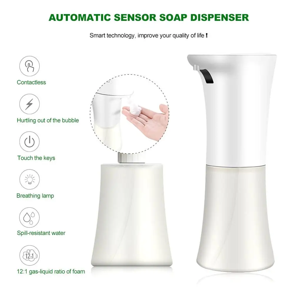 

Intelligent Automatic Liquid Soap Dispenser Induction Foaming Hand Washing Device for Kitchen Bathroom (Without Liquid)