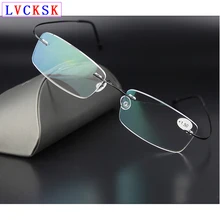 Сверхлегкие очки без оправы из титанового сплава для чтения для женщин и мужчин очки для дальнозоркости Лупа унисекс очки при дальнозоркости N5