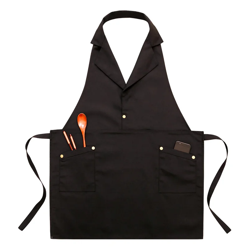 Apron Korean fashion tea shop coffee shop men and women overalls custom printed LOGO florist net red with apron