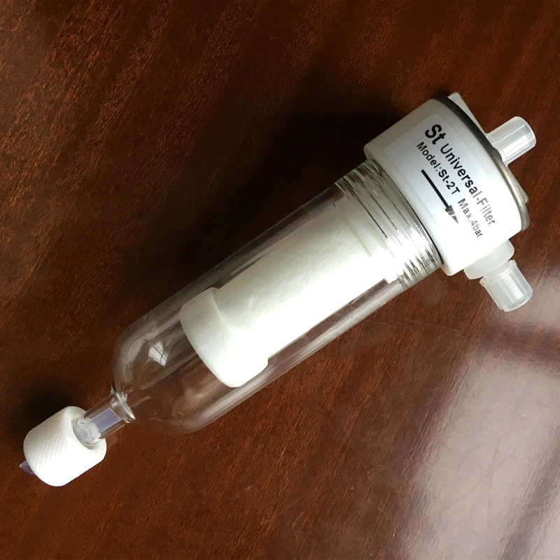 

Transparent glass gas filter vertical interface to remove water vapor fog moisture filter high temperature resistance
