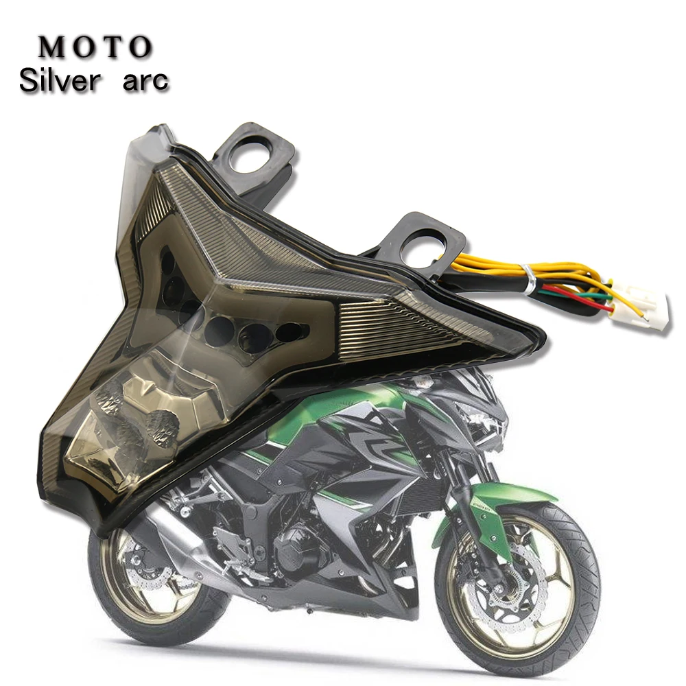 

motorcycle built-in LED tail lights smoke lens flashing turn signal for KAWASAKI z400 Z 400 Ninja400 Ninja250 NINJA 400 250 2018-2019