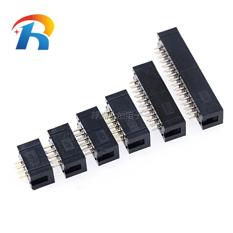 10 шт. DIP 6/10/20/26/34/40PIN 2 54 мм Штекерный разъем прямое гнездо idc box PCB двухрядный 10P/20P/40P DC3 HEADER|Соединители| |