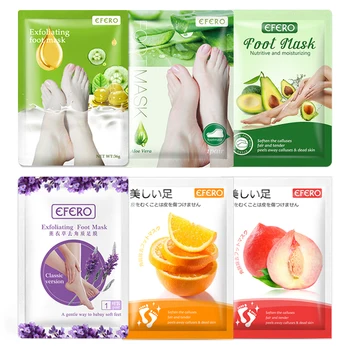 

6Pair Exfoliating Foot Mask Socks for Pedicure Sock Exfoliation for Feet Mask Peeling Foot Mask Skin Care Feet Dead Skin Removal