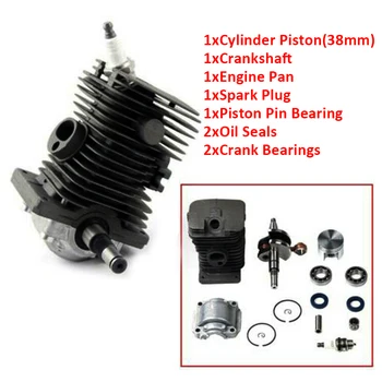 

38mm Motor Engine Cylinder Piston Tool Oil Seal Crank Bearing Crankshaft Parts Plug Garden Chainsaw Kit For STIHL MS170 MS180