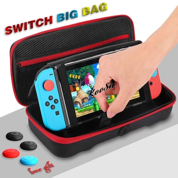 

Big Storage Bag for Nintendo Switch Accessories Nintend Switch Carrying Case + 4 Joycon Caps Nintendoswitch Console PU Pouch