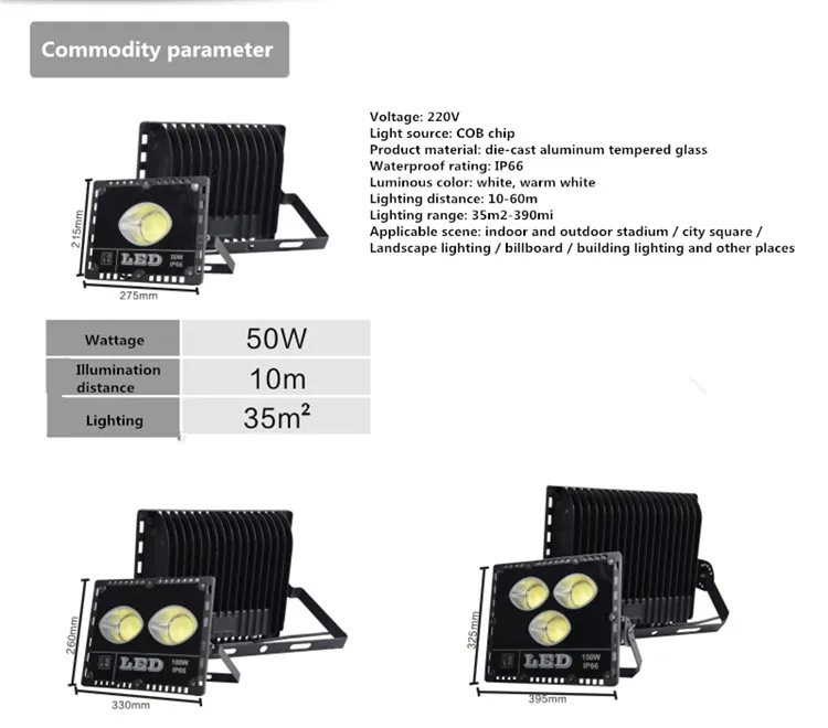 Missbee супер яркий 500W Светодиодный прожектор светильник 55000lm открытый ландшафтный светильник-прожектор безопасности светильник 6000-6500 к работе для гаража сад